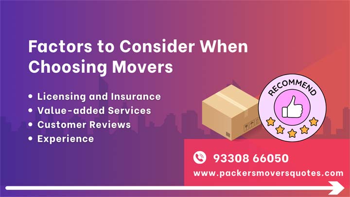 Factors to Consider When Choosing Packers and Movers in Patna